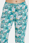 Zivame Blotched Bloom Woven Pyjama Set - Florida Key — thumbnail 6